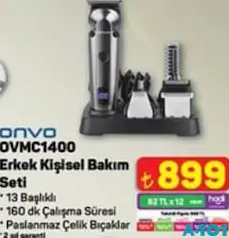 ONVO OVMC1400 ERKEK KİŞİSEL BAKIM SETİ